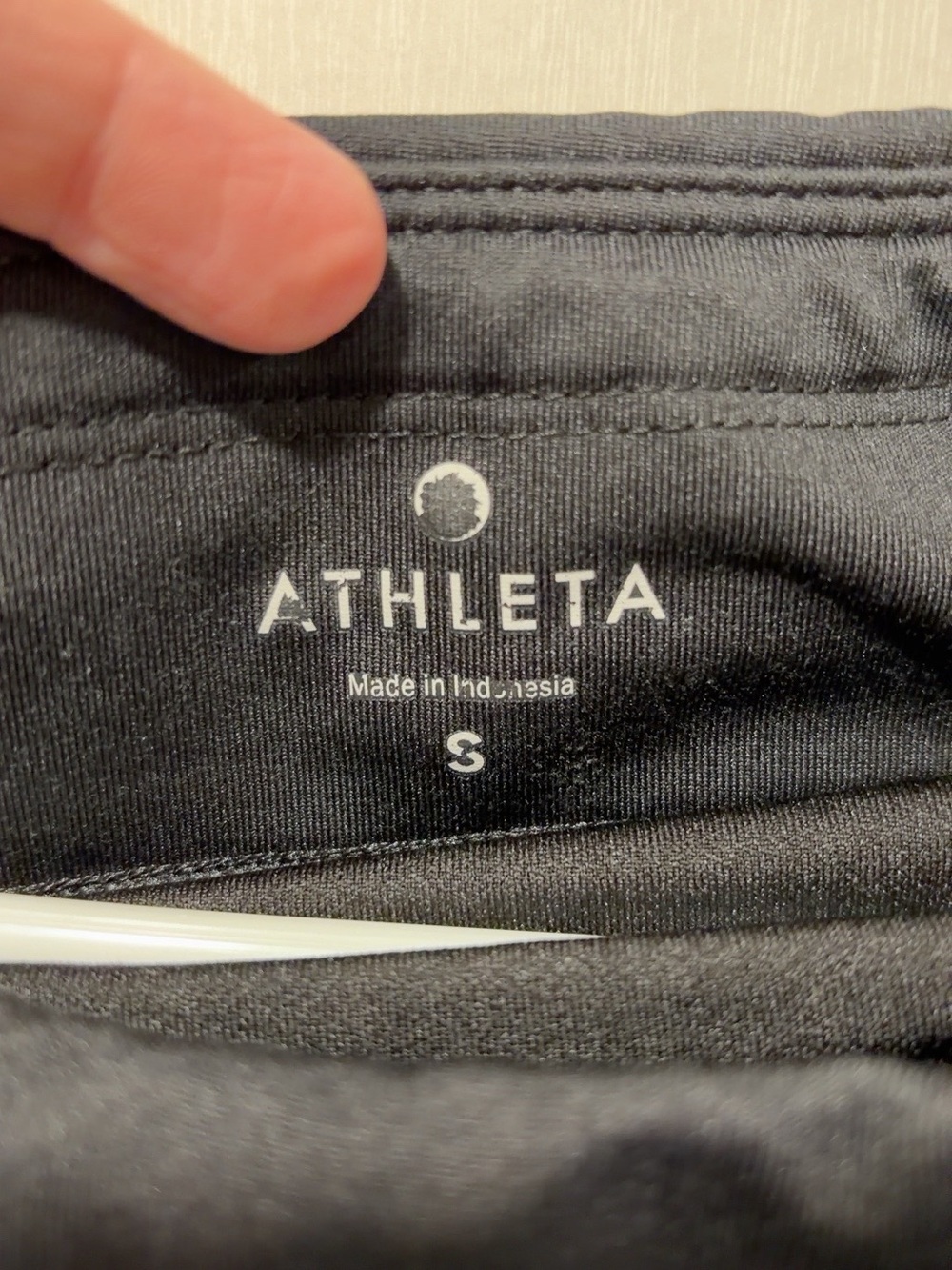 Athleta Black & Teal Tropical-Print Running Shorts with Liner 3.5” - Picture 5 of 5